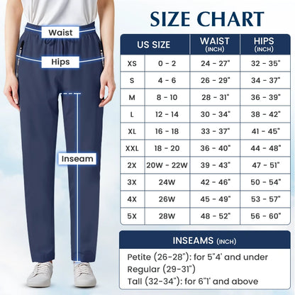 Bluecomfys - Women's Ultra Soft Stretch Perfect Drape Casual Pants